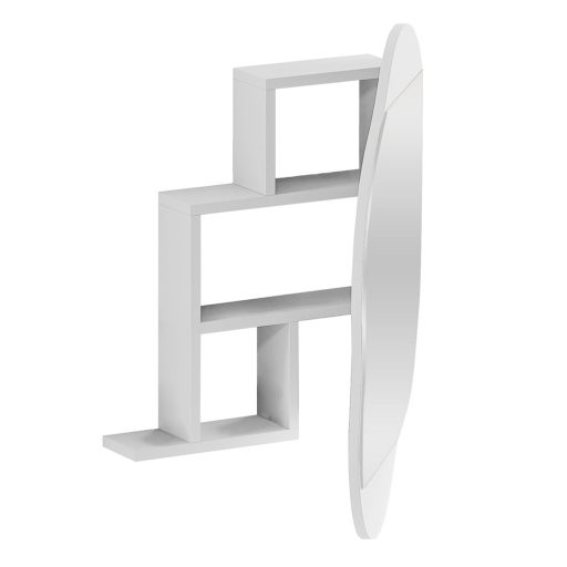 Fürdőszobai szekrény tükörrel, fehér