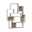 Modern aszimmetrikus polc 132x101x22cm fehér-tölgy