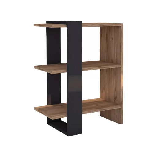 Könyvespolc 70x51,8x25 antracit-tölgy