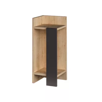 Éjjeliszekrény balos 60x25x27cm antracit-tölgy