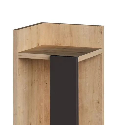 Éjjeliszekrény balos 60x25x27cm antracit-tölgy