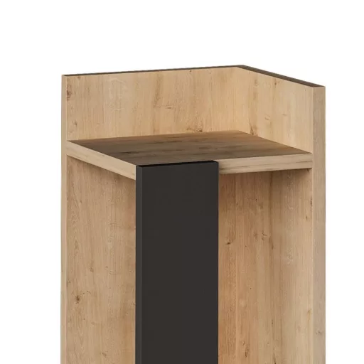 Éjjeliszekrény jobbos 60x25x27cm antracit-tölgy