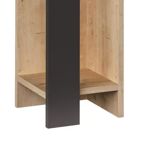 Éjjeliszekrény jobbos 60x25x27cm antracit-tölgy
