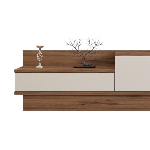 TV állvány 160x35x35cm, fehér- fenyő