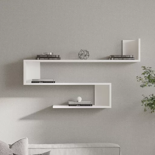 Falipolc 120x71x20cm, fehér