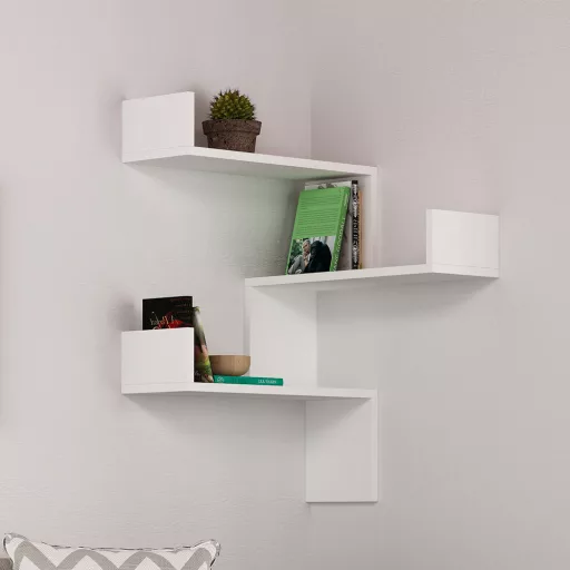Sarokpolc 60x90x60cm, fehér