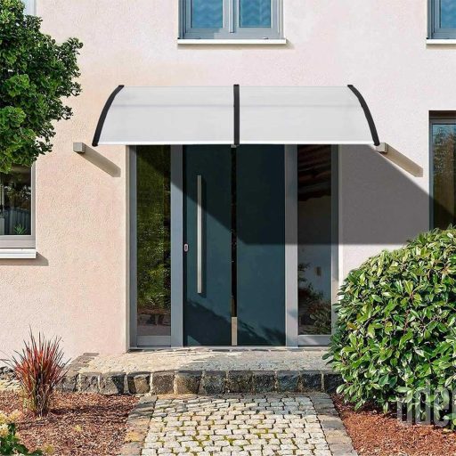 Műanyag előtető több méretben és színben-240x90 cm-fekete