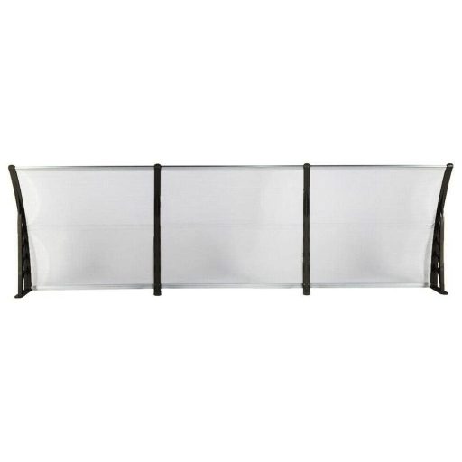 Műanyag előtető több méretben és színben-300x90 cm-fekete