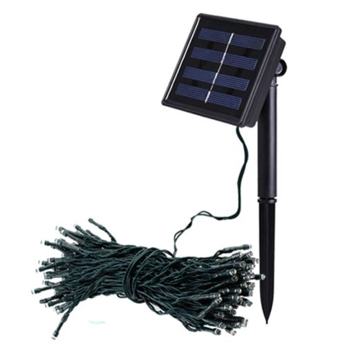 100 LED-es napelemes kerti fényfüzér
