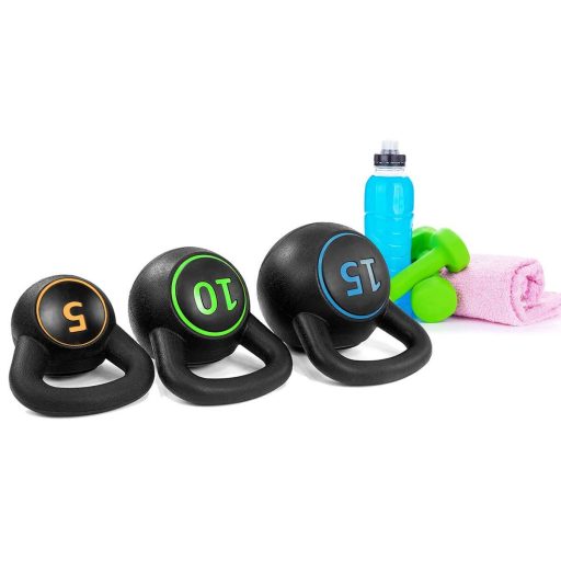 3 db-os kettlebell szett - 2.3/4.5/6.7 kg (5/10/15 lbs)