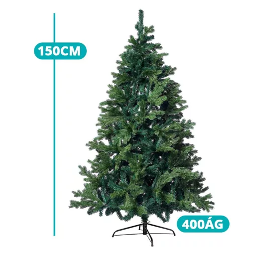 3D műfenyő fém talppal, több méretben-150 cm