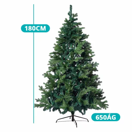 3D műfenyő fém talppal, több méretben-180 cm