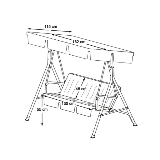 Kerti hintaágy választható színben-barna