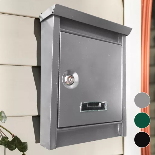 Fém postaláda több színben-szürke