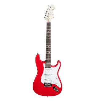   Elektromos gitár szett kezdőknek, ajándék erősítővel-piros