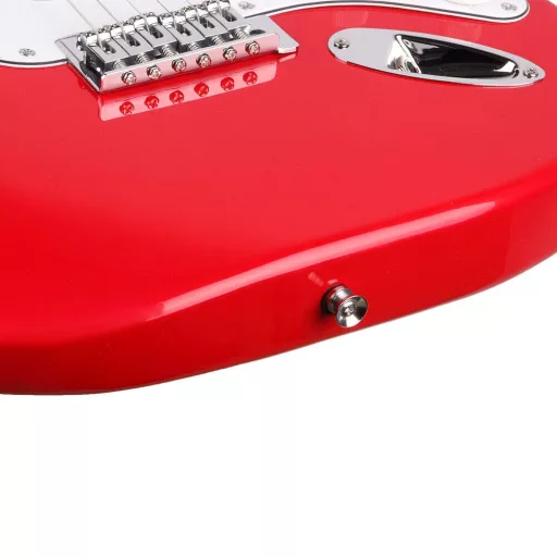 Elektromos gitár szett kezdőknek, ajándék erősítővel-piros