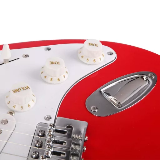 Elektromos gitár szett kezdőknek, ajándék erősítővel-piros