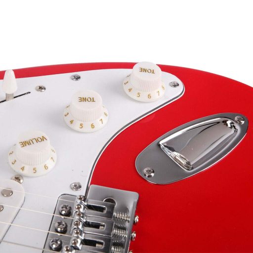 Elektromos gitár szett kezdőknek, ajándék erősítővel-piros