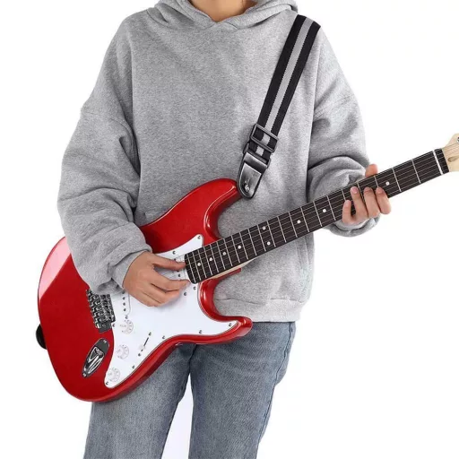 Elektromos gitár szett kezdőknek, ajándék erősítővel-piros