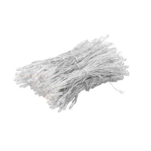 LED-es jégcsap fényfüggöny 2 méretben, hidegfehér-230 LED-del