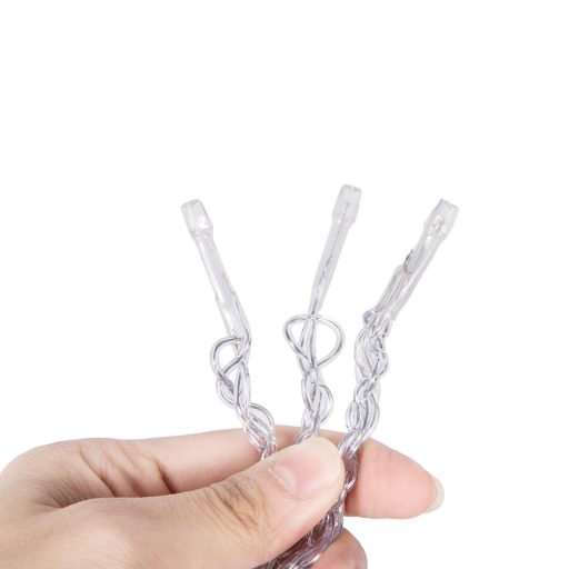 LED-es jégcsap fényfüggöny 2 méretben, hidegfehér-230 LED-del