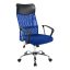 Ergonomikus irodai szék magasított háttámlával - kék