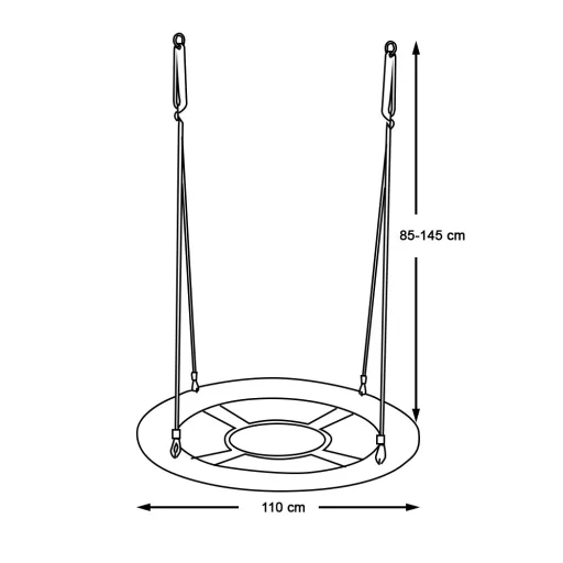 Fészekhinta-110 cm-es-piros-sátor nélkül