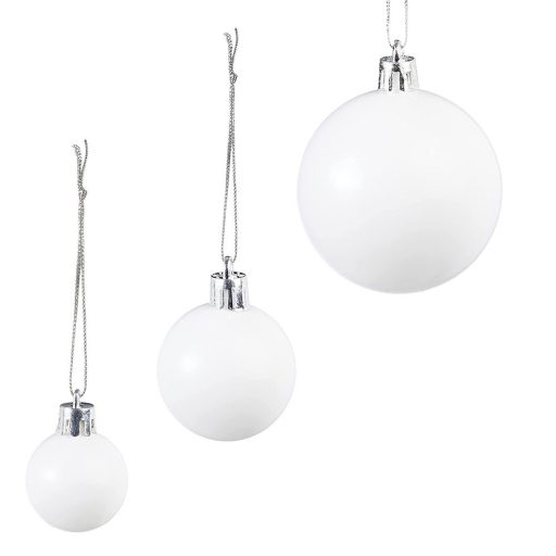 112 részes karácsonyfadísz, több színben-fehér