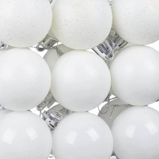 112 részes karácsonyfadísz, több színben-fehér