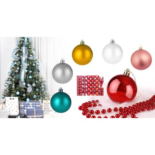 112 részes karácsonyfadísz, több színben