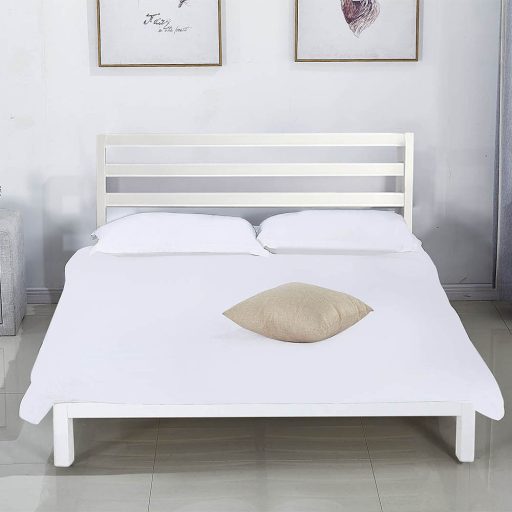Bella fém ágykeret ajándék ágyráccsal, több méretben és színben-Fehér 160x200 cm-es-fehér