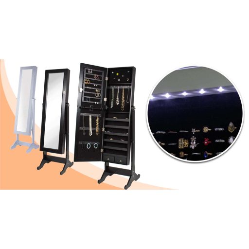 Tükrös ékszertartó szekrény