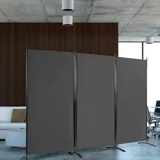 Mobil térelválasztó 260x180cm, szürke