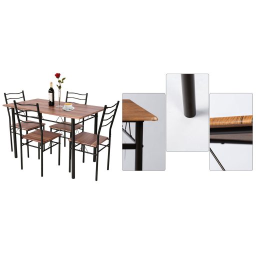 Fémvázas étkezőasztal 4 székkel