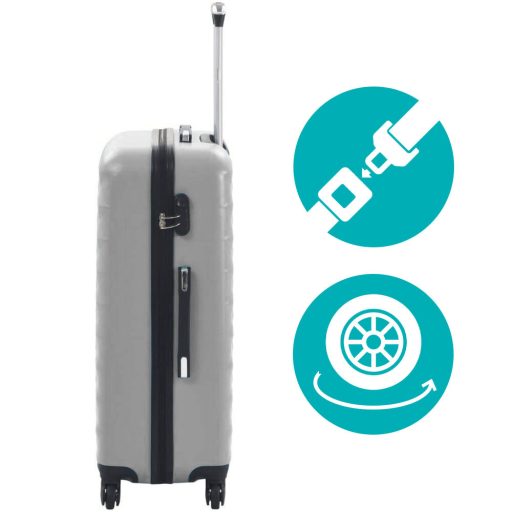 Utazóbőrönd szett kozmetikai táskával, több színben-szürke