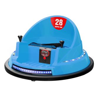   Elektromos gyermek dodzsem 6V, akkumulátorral, távírányítóval, kék
