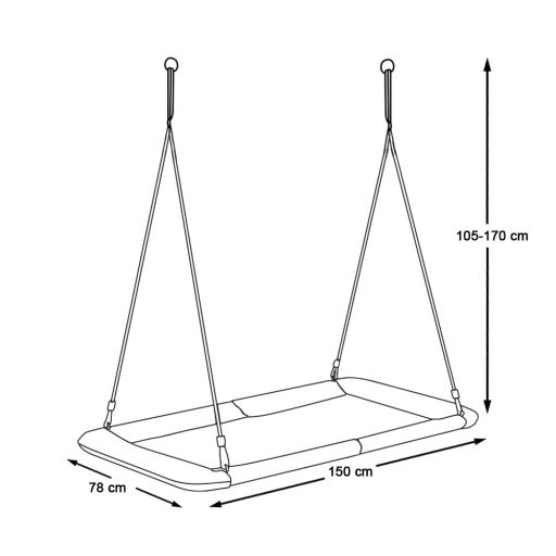 Fészekhinta 150*80cm, színes