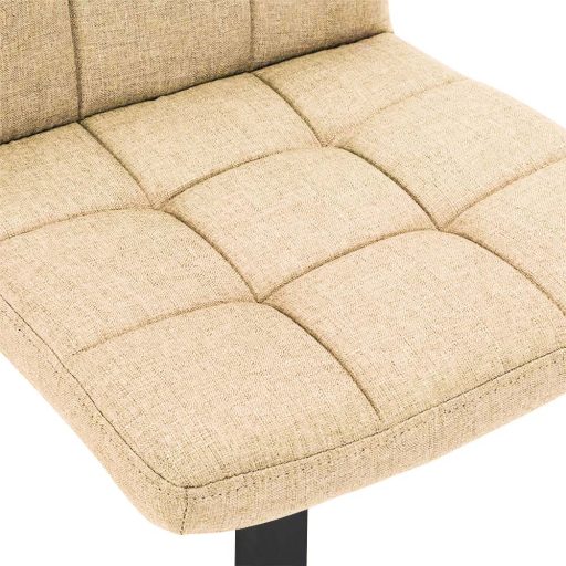 Szövet borítású bárszék, 2 db, bézs