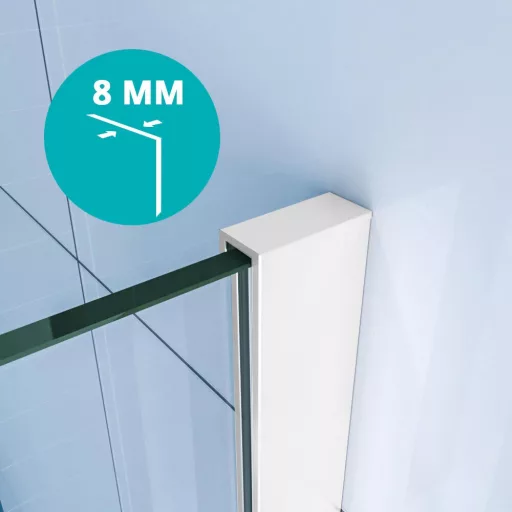 Walk-in 8 mm-es edzettüveg zuhanyfal, több méretben