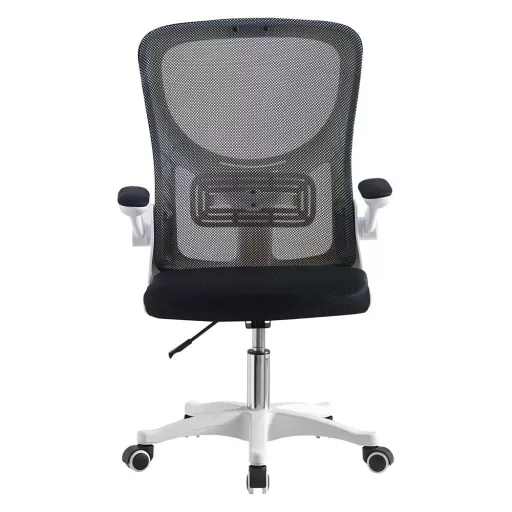Ergonomikus irodai szék felhajtható könyöktámasszal fehér