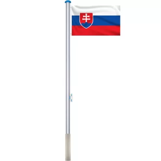   Zászlótartó rúd kétoldalas 90x150cm szlovák zászlóval