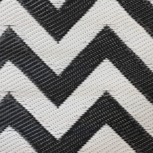 Kültéri szőnyeg, 2 oldalas, 180 x 120 cm,fekete-fehér