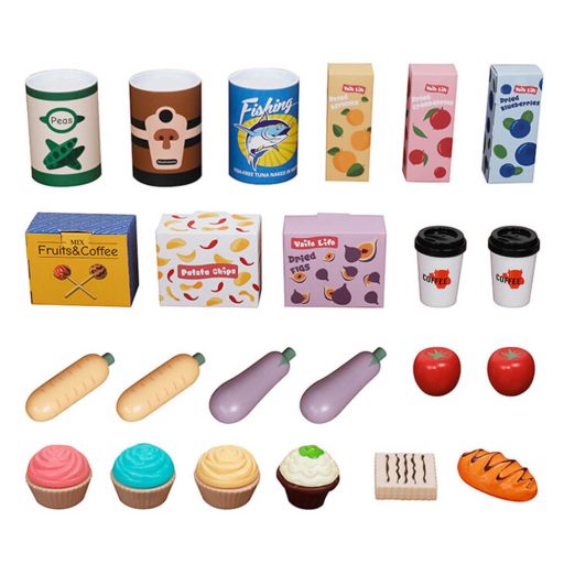 Játék fa szupermarket kiegészítőkkel