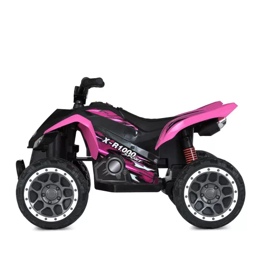 Elektromos quad gyerekeknek, 12V, rózsaszín
