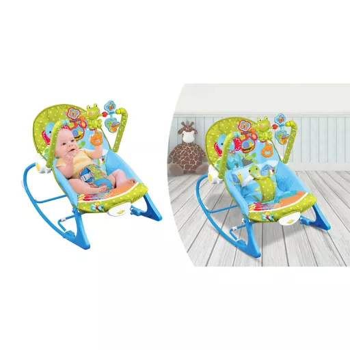 Rezgő, zenélő pihenőszék 18kg-ig, kék