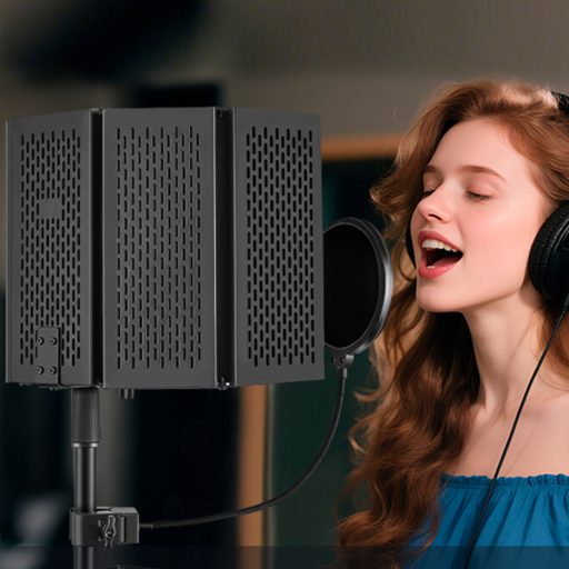 Mikrofon tartó állvány, zajszűrővel