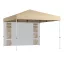 Pavilon hátfallal, zsebekkel 3x3x2,8 m, bézs