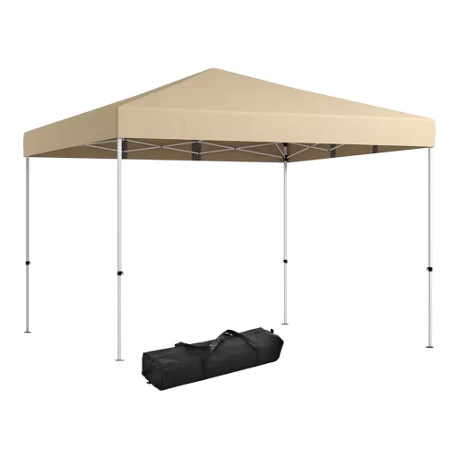 Pavilon hátfallal, zsebekkel 3x3x2,8 m, bézs