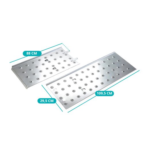 Csúszásmentes acéllemez csuklós létrához