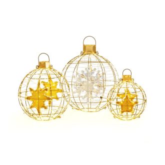 732LED-es karácsonyi gömblámpás 3db